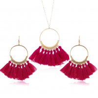 SET735 - Bohemian Tassel Long Sweater Chain Set